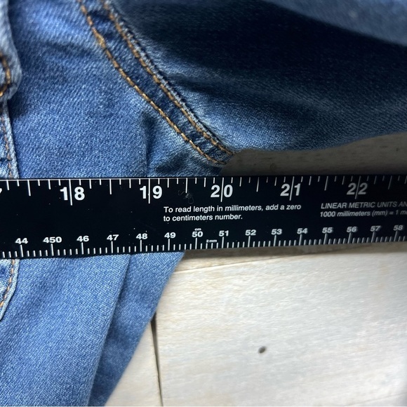 Knox Rose Utility Denim Barn Jacket Blue Long Sleeve Pockets Full Zip Size Small - Picture 9 of 11